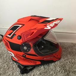 Brand new. Worn 2 times. Bought agv helmet no longer need. Sold bike. Can take visor off as well