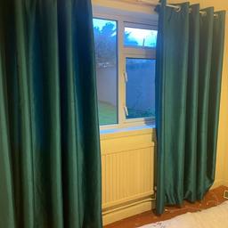 Teal blue colour curtains size L 90” W90”