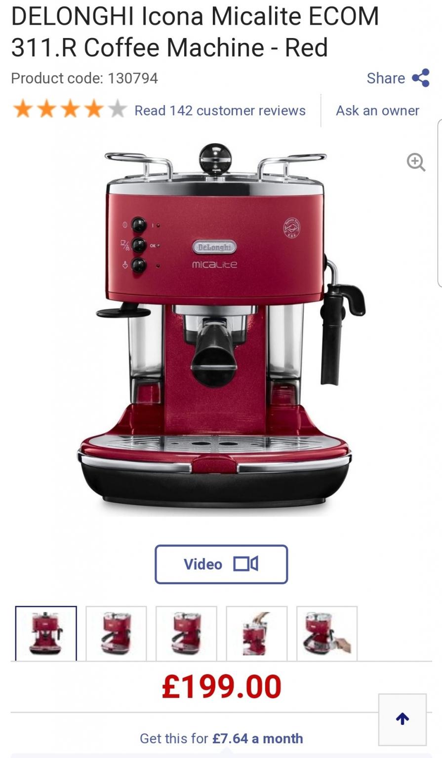 Delonghi Icona Micalite Coffee Machine in M33 Trafford für 120,00 £ zum