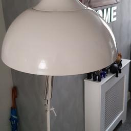 cream retro lounge lamp. cream colour.  has a few Mark's on base as seen in last picture. collection only
