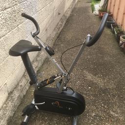 i have a V-Fit excersize bike with handle bars that move back & forward to give u arms & abs excersize along with legs !! excellent condition works  & rides. don’t need anymore