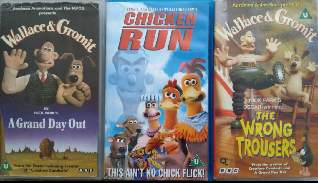 Wallace and Gromit & Chicken Run VHS Tapes in FY5 Wyre for £1.00 for ...