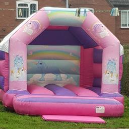 Why not book a unicorn castle for a magical child's party? Size is: 12ft by 15ft with set up on grass and payment on delivery. You can hire the castle over night at no extra cost providing set up is in a secure location. Call or text: 07785 180395 for more details.