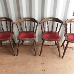x4 pub chairs with a larger curve to the back
general wear and tear not ripped on the base
collection or local delivery available for a extra fee