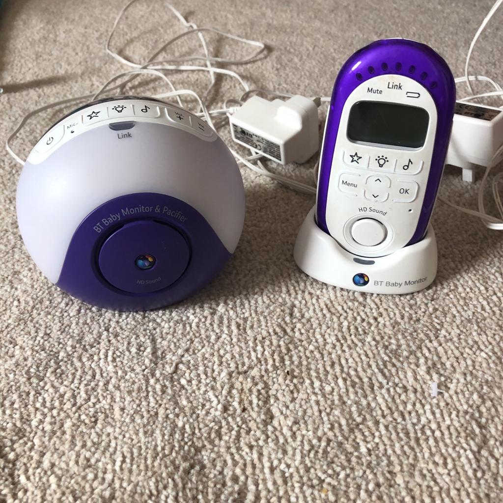 BT Baby Monitor & pacifier working order in South Staffordshire for £10