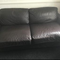 metal action brown leather sofa bed excellent condition no bursts or rips collection ka1 area hurlford kilmarnock will need 2 people to lift as heavy can not deliver
