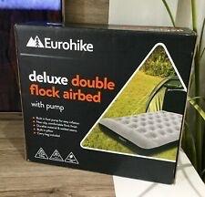 Eurohike deluxe single outlet flock airbed with pump