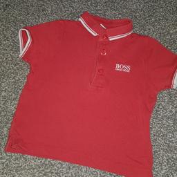 red hugo boss polo top size 12 month