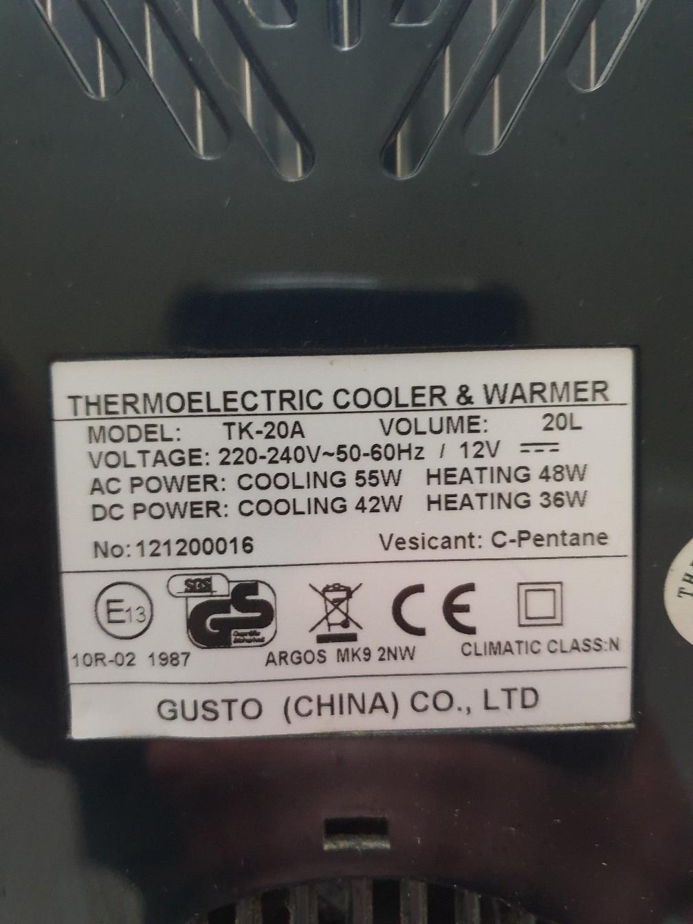 Gusto thermoelectric best sale cooler and warmer