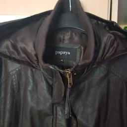 size 14 dark brown coat with hood