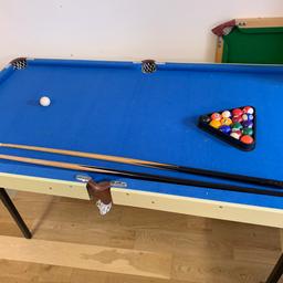 In good condition and included cues and balls