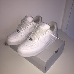 All white Air Force 1 used but still in good condition with allot of life left in them very well taken care of with very little creasing just need some money for new bag for college so offers accepted