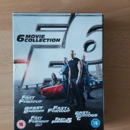Fast and Furious DVD Boxed Set Movies 1-6,played only once,good condition,(collection only)
