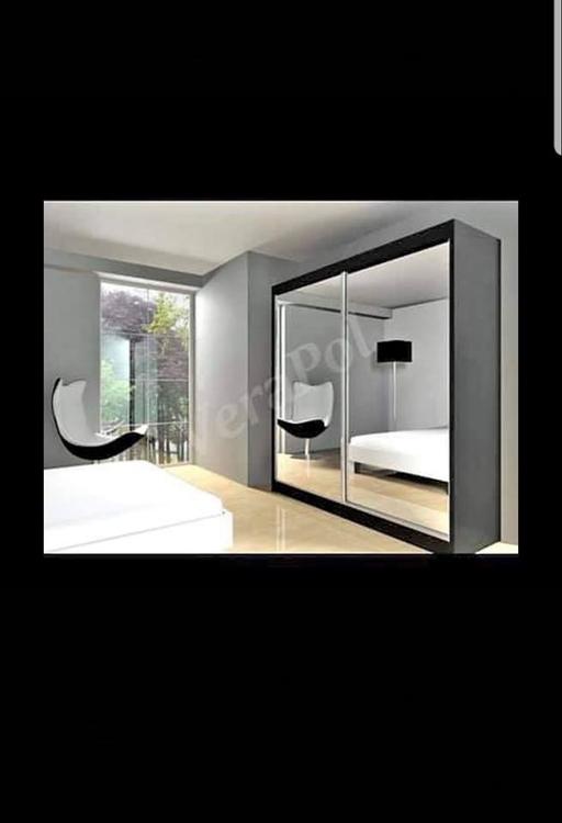 Buy & Sell West Midlands Birmingham - Photos for BLACK CHICAGO DOUBLE MIRROR WARDROBE