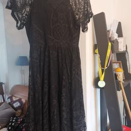 Fits beautifully, black lace maternity dress. Size 12 asos