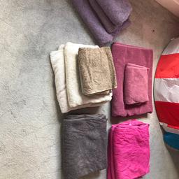 A selection of bath sheets, bath and handctowels