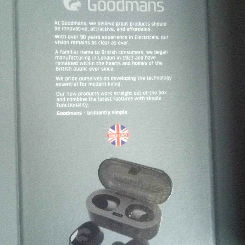 Goodmans True Wireless Earphones in HA0 London for 30.00 for sale