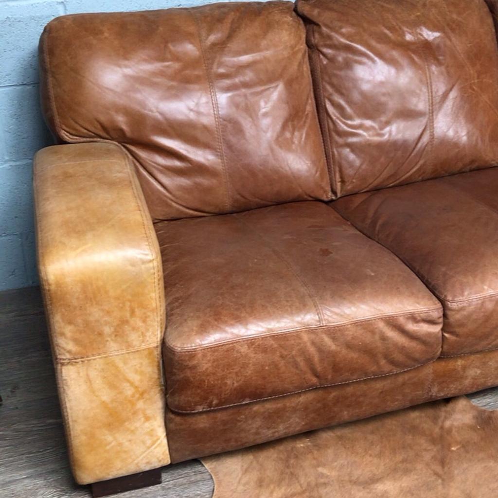 DFS Cesar Corner Sofa Tan - Revival Vintage Furniture