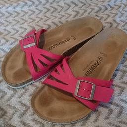 German made leather pink fashionable Birkenstocks little use great condition