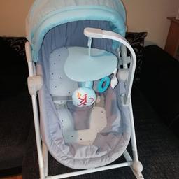 this new born baby rocker can also change into the upright position 

not required no more as only used once 
collection or drop off local area