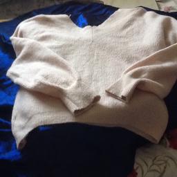 Ladies size 18 peach v necked sweater ideal with jeans. Worn once.