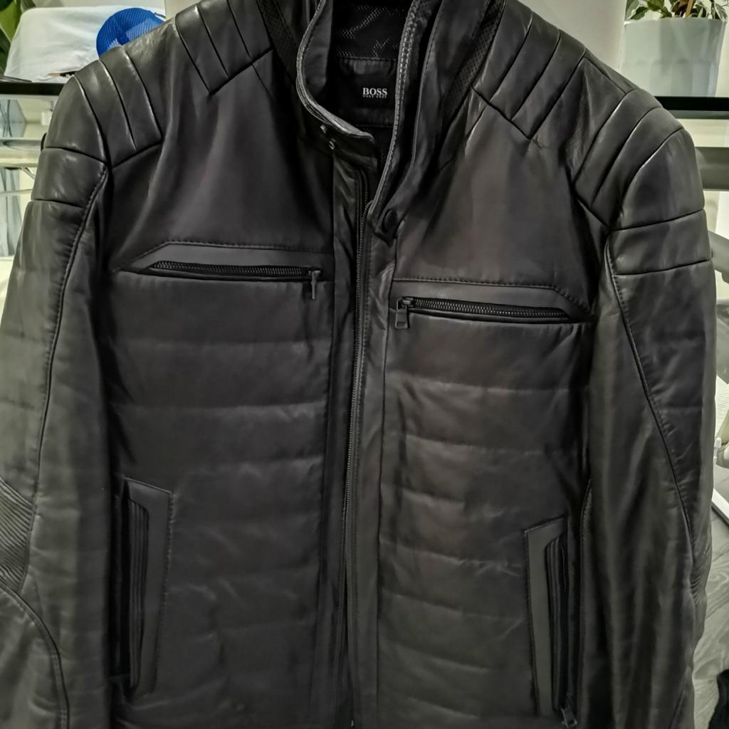 Hugo boss sale mercedes leather jacket