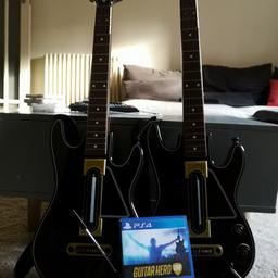 Guitar hero live including 2 guitars and both USB Bluetooth connectors. Game and guitars are in very good condition, barely used.

Collection only.