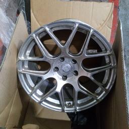 For sale are 3 only bmw csl style alloy wheels. They are staggered the size of the wheels are fronts 19x8.5 x2 and rear is 19x9.5 x1 they came off a 2005 e46 but will fit e36 e90 e91 probably other models.
The first picture is of the damaged wheel which was unrepairable the others are in better condition.