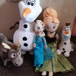 large Anna
large Olaf
large Sven
small Elsa
small Olaf
£10 for all
good condition