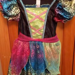 Aged 3-4 bright multi coloured witches dress up.