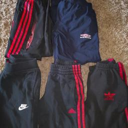 boys clothes bundle 

England top red size 134 x 2
ENGLAND shorts blue size 134
umbro shorts white age 7-8
Adidas tracky bottoms red/black age 7-8 and 9-10
umbro tracky bottoms age 7-8 blue (zip at bottom of leg broken)
Nike black tracky bottoms age 8-10
Adidas tracky bottoms black and orange age 9-10
England cap
England top size 146
England polo shirt age 11-12

all in used condition

collection from alvaston