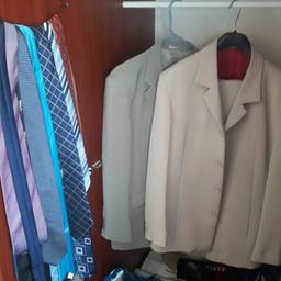 2 ..3peace suits worn afew times very good condition  for parties weddings or a prom night 1is in light cream the other light grey for medium man £40 for both  original price was for both  £300.moving out need to be gone asap