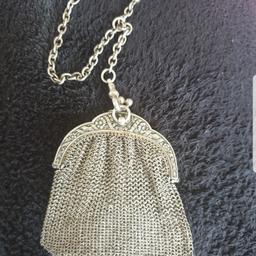 Circa  1854 hallmarked silver Ladies Victorian Antique Chainmail purse measures 3 inches height by 2 inches width good condition  see pics for 925 silver hallmarks i think the date letter is 1854? 
postage in uk £5.95