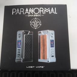 Lost vape paranormal dna 250c evolve excellent condition hardly used boxed with all original leads and instructions £75