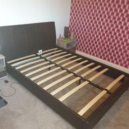 leather double bed