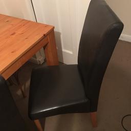 Good condition only 1 leg of 1 chair needs to tightened .Set of 3 chairs collection only SM3. Only chairs