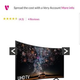 Samsung UE55RU7300KXXU (2019) 55 Inch, Curved Ultra HD, 4K Certified HDR Smart TV. brand new unopened with warranty