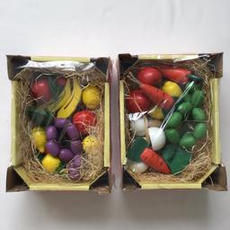 Obst und Gemüse aus Holz
Marke: small foot
Neu verpackt, nicht verwendet