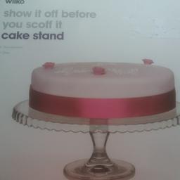 Glass single tier cake stand - 32cm diameter