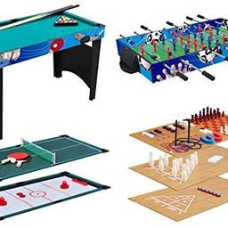 KMH®, Spieltisch 12 in 1 / Multigame Tisch / Multifunktionstisch / Billard / Kicker / Gleithockey / Tischtennis usw. 