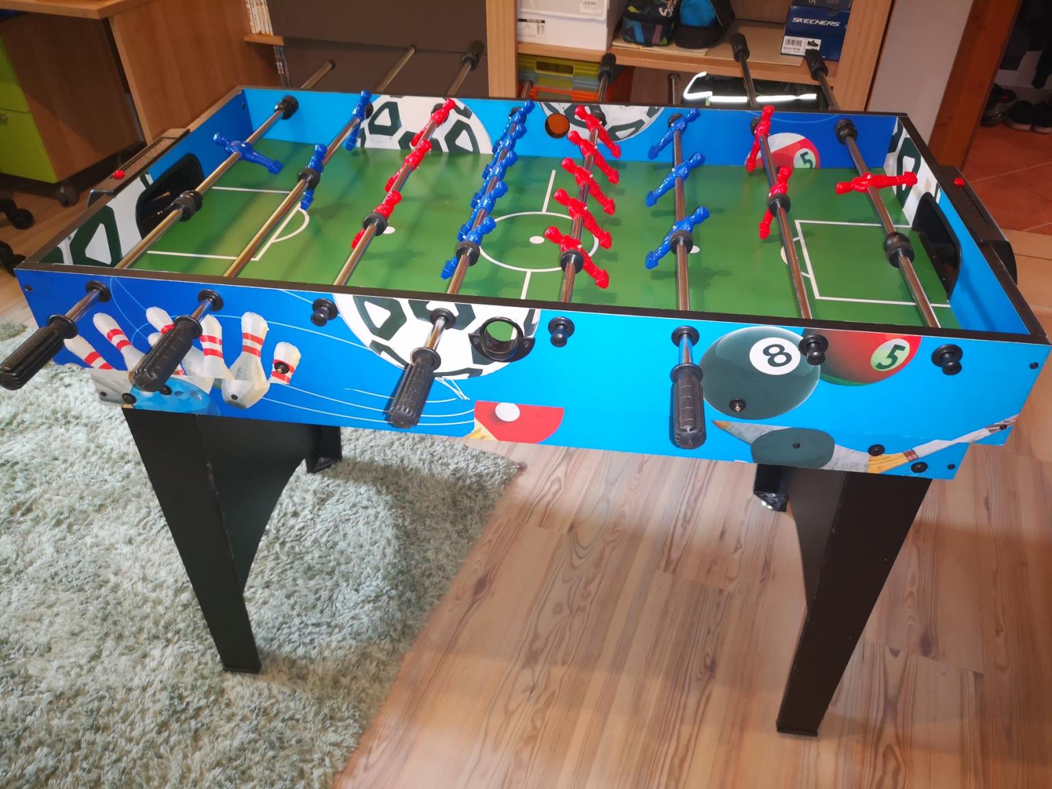 Riley 12-in-1 Multifunktionstisch - Tischfußball, Billard & Echte Airhockey-Erfahrung