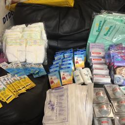Consists of Money off coupons
over £10 worth so bargain already
4 compact nappy accessory carry pouch
12 pairs Lansinoh nursing pads
4 head to toe baby Dove wash
15 baby D drops vitamin D
8 x2 Lansinoh breast milk storage bags
5 sudocrem care and protect tubes
7 tubs of sudocrem nappy rash cream
10 frezyderm baby bath
11 frezyderm baby cream
16 size 1 newborn nappies assorted incl pampers
Sudocrem money off vouchers
Ideal baby/gift/nappy cake/hamper
Collection only from TW8 area
No time wasters