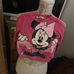 Girls pink Minnie Mouse Disney jumper 
Aged 1-1,5 years old 
 Very cute little jumper 
In good condition 

Collection ASAP PO1