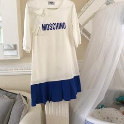 Moschino girls dress only worn once as was massive on her big age 12 .,£30