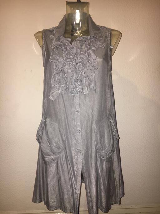 Buy & Sell Merseyside Sefton - Photos for Ladies long Shirt Blouse dress silver size 12