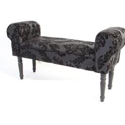 Black damask
Used condition 
Two of the legs are loose need to be fixed