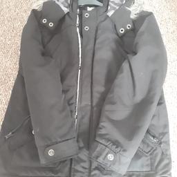 Back to school and ready for winter..Black hooded coat..ideal for chilly weather..still in good condition-quite a big size for 12-13yrs
buyer to collect