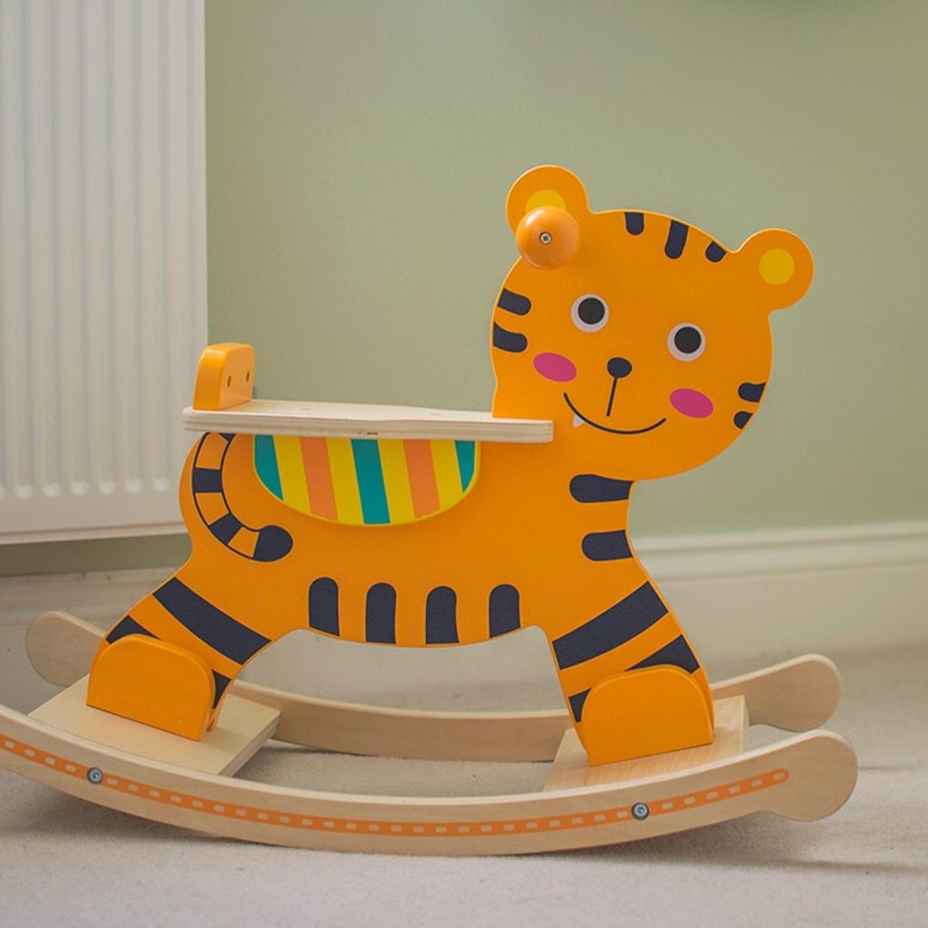 Asda tiger wooden rocking horse BNIB in CV11 Nuneaton and Bedworth for