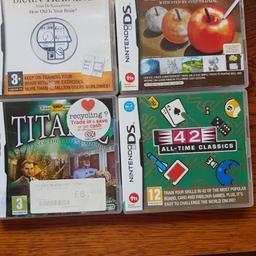 Titanic and Art Academy now sold.

Brain training and classic games still available. £1 each