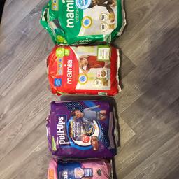 Nappies - all packs are open and have had one or two out but no longer need them. Shame to waste them so free to collector